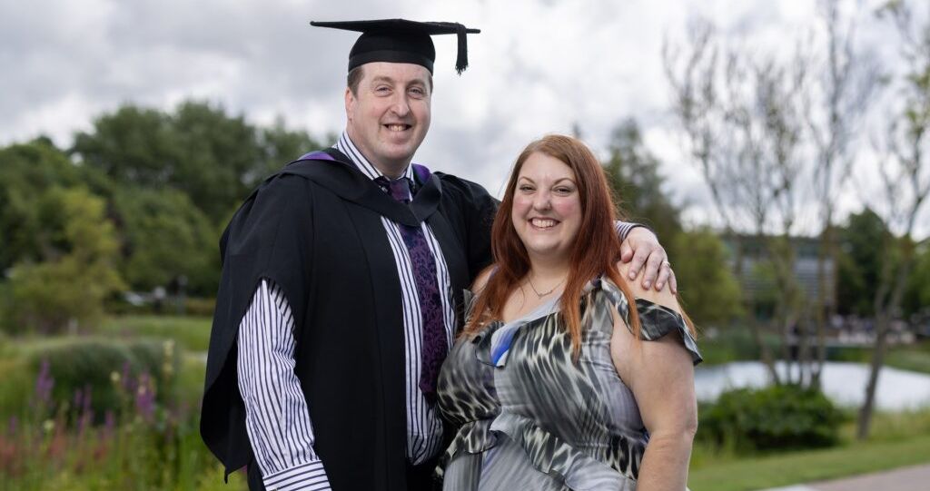 Andrew and Grace have been married for 10 years. She has been a huge support through his studies at Edge Hill University in Ormskirk