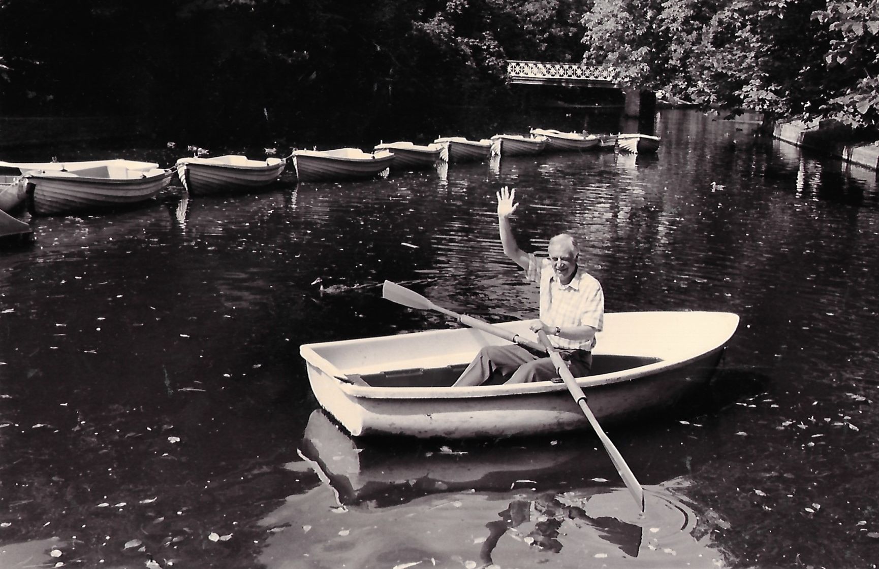 Boats on the lake at the Botanic Gardens in Churchtown in Southport in July 1994. Photo by Andrew Brown Stand Up For Southport