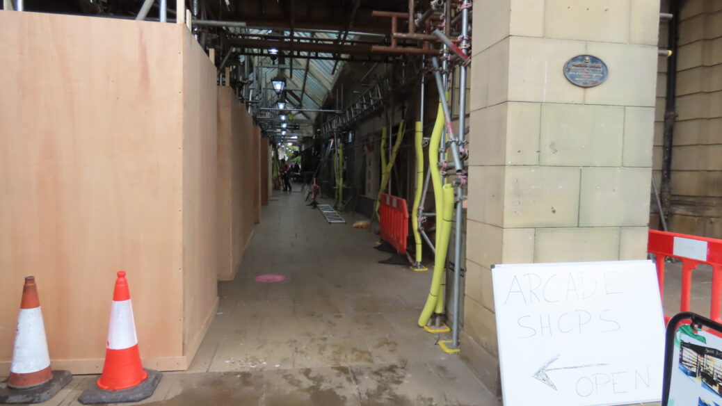 Work is taking place to repair and restore Cambridge Arcade in Southport. Photo by Andrew Brown Stand Up For Southport