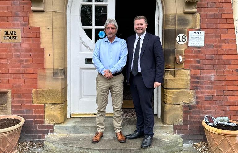 Member of Parliament for Southport, Damien Moore, visited Blair House Care Home in Southport to speak with both residents and staff as part of Care Home Open Week