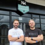 Josh Womersley (left) and Tim Brown (right) at Coastline CrossFit at Ocean Plaza Leisure in Southport. Photo by Andrew Brown Stand Up For Southport