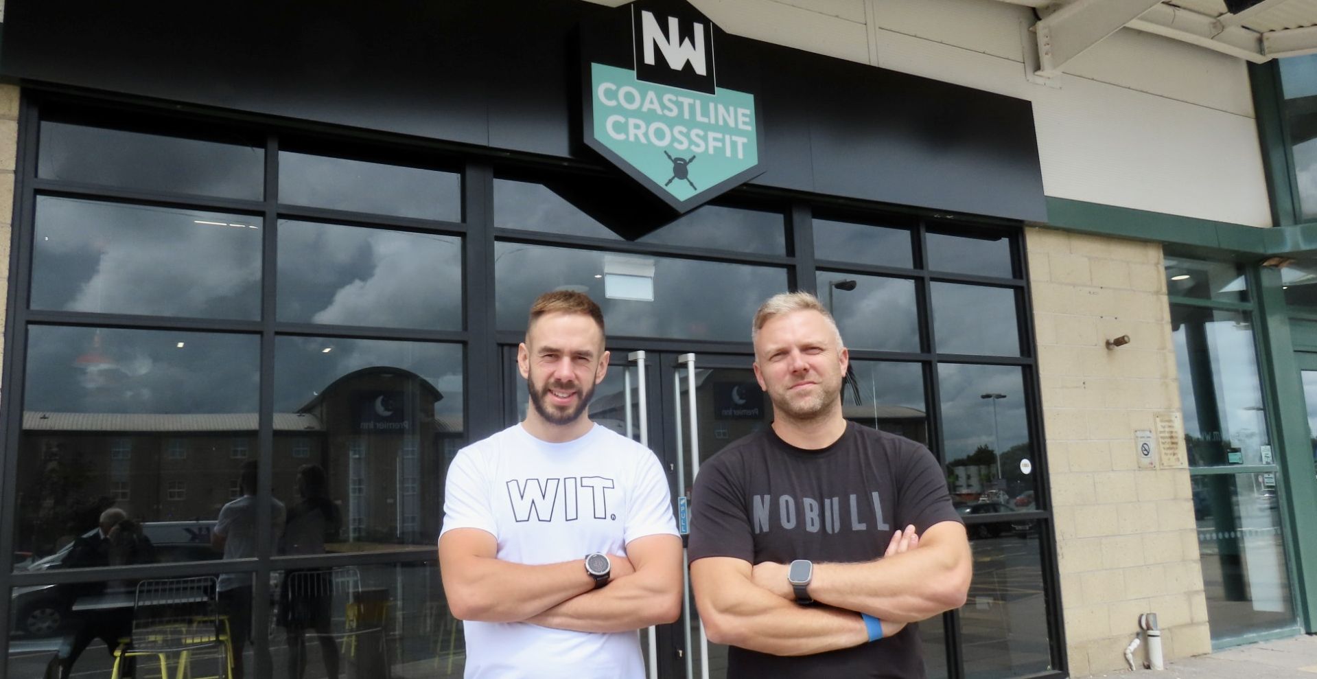 Josh Womersley (left) and Tim Brown (right) at Coastline CrossFit at Ocean Plaza Leisure in Southport. Photo by Andrew Brown Stand Up For Southport