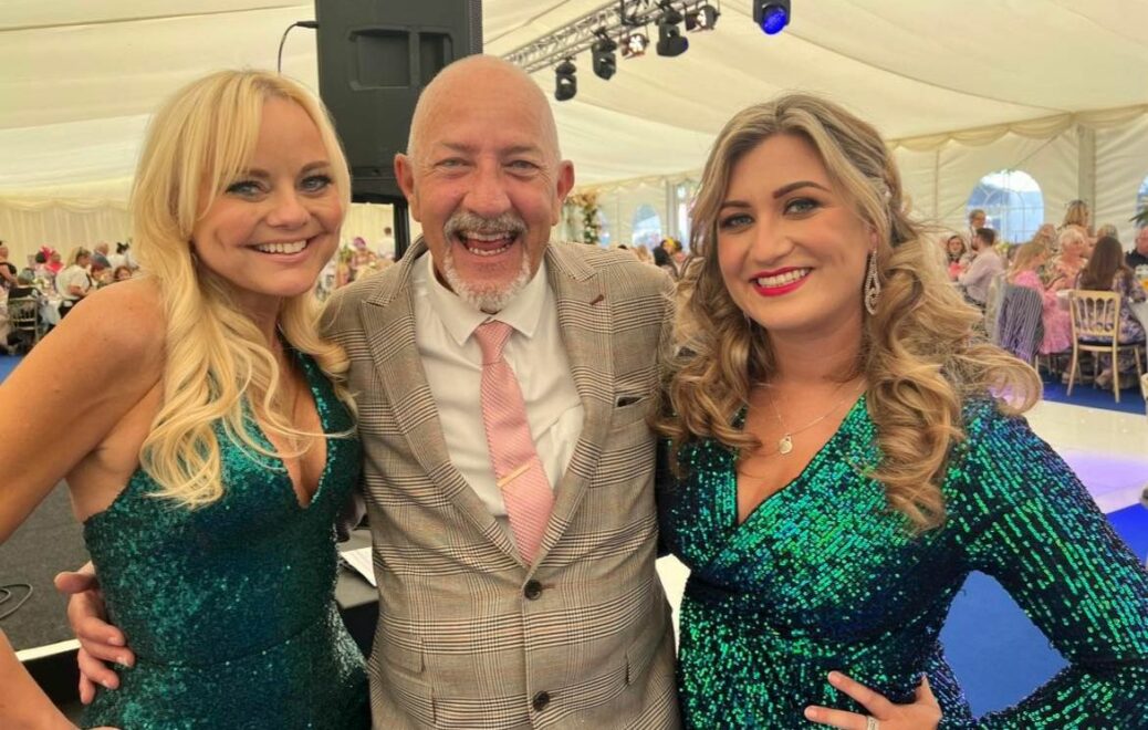 Claire Simmo, Paul Crone and Kelly Bond at Southport Flower Show Ladies Day