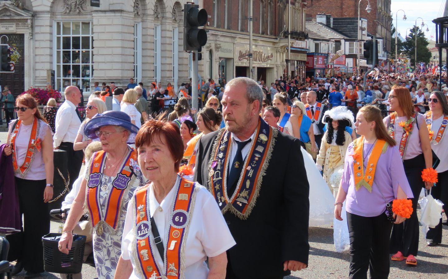 The Orange Lodge Parade in Southport. Photo by Andrew Brown Stand Up For Southport