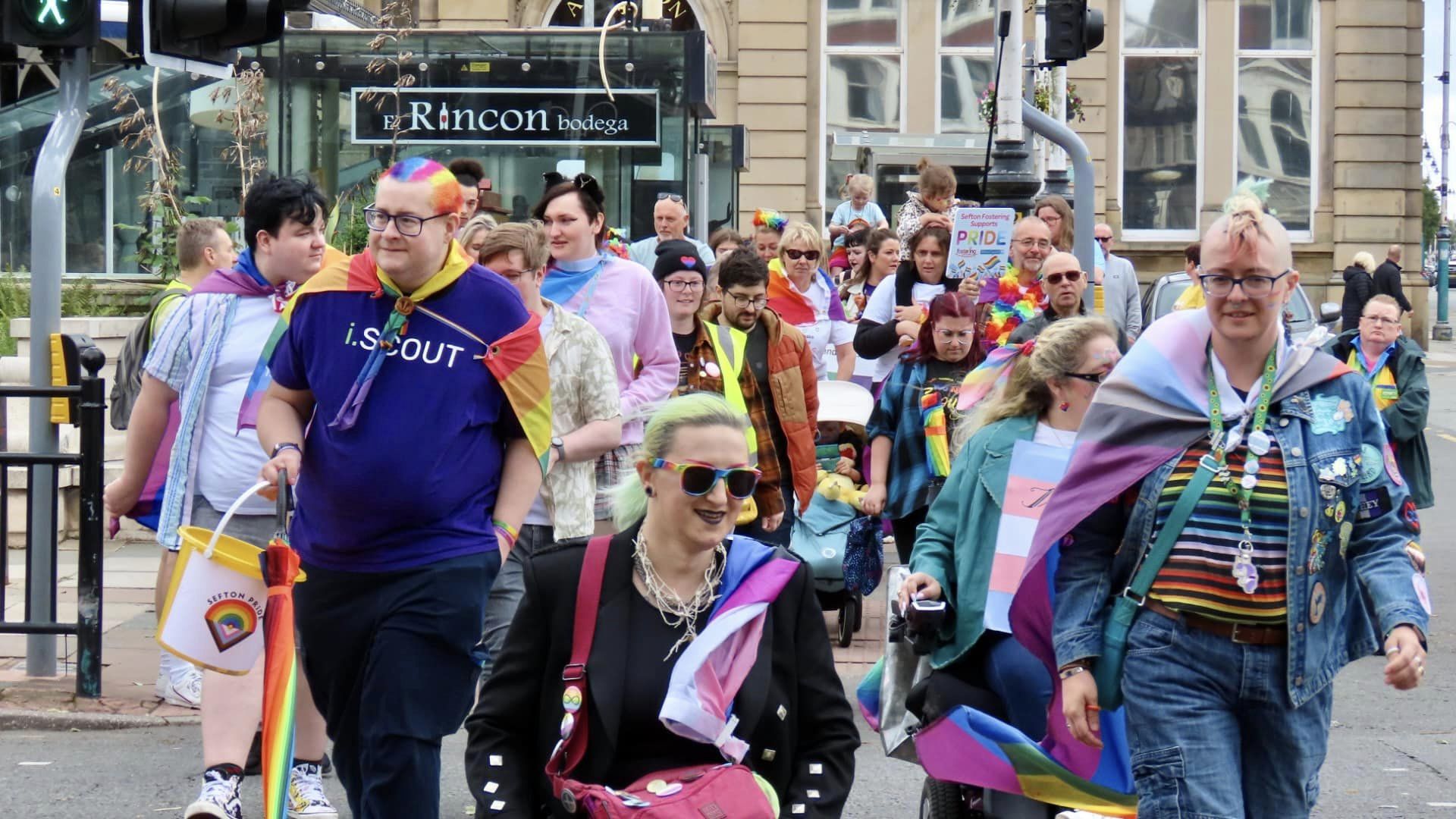 The Sefton Pride parade in Southport. Photo by Andrew Brown Stand Up For Southport