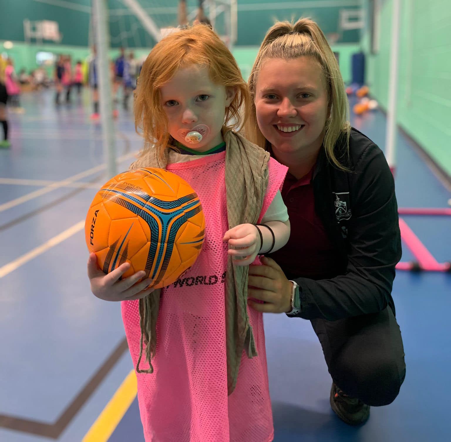 Burnley Womens star Dom Cooper joined Southport Trinity AFC for a special training session to mark the start of the Lionesses World Cup campaign