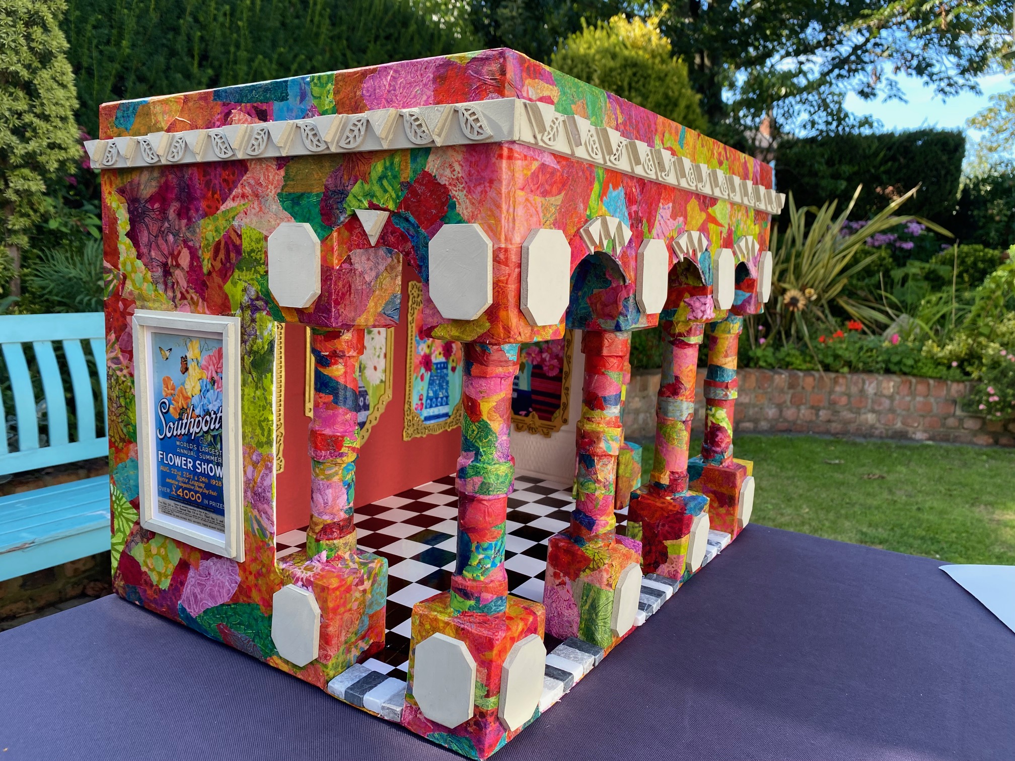 Carole Dawber has transformed her box into a glorified representation of the symmetrical three-bay portico that fronts The Atkinson on Lord Street
