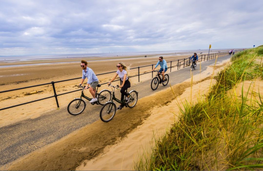 Cycling in Sefton is something lots of people enjoy, as they cycle along the seafront in Southport, Formby and Crosby 