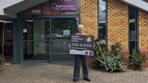 Queenscourt Hospice Director ‘locked up’ for new Jail & Bail fundraiser and needs your help to escape