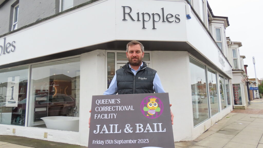 Daniel Doherty, owner of the Ripples bathroom showroom in Southport, is among people taking part in the Jail and Bail fundraising initiative for Queenscourt Hospice. Photo by Andrew Brown Stand Up For Southport