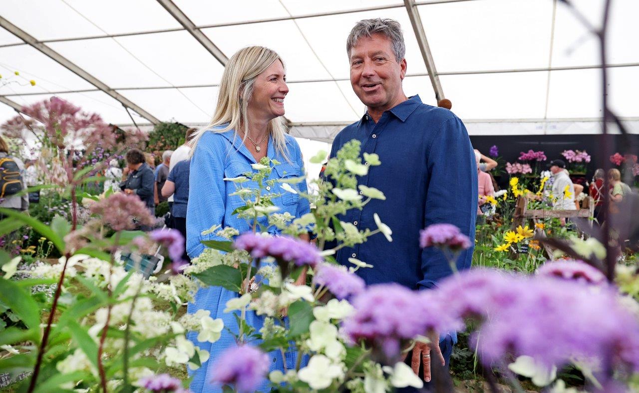 Lisa Faulkner and John Torode at Southport Flower Show. Photo by Gareth Jones Photography