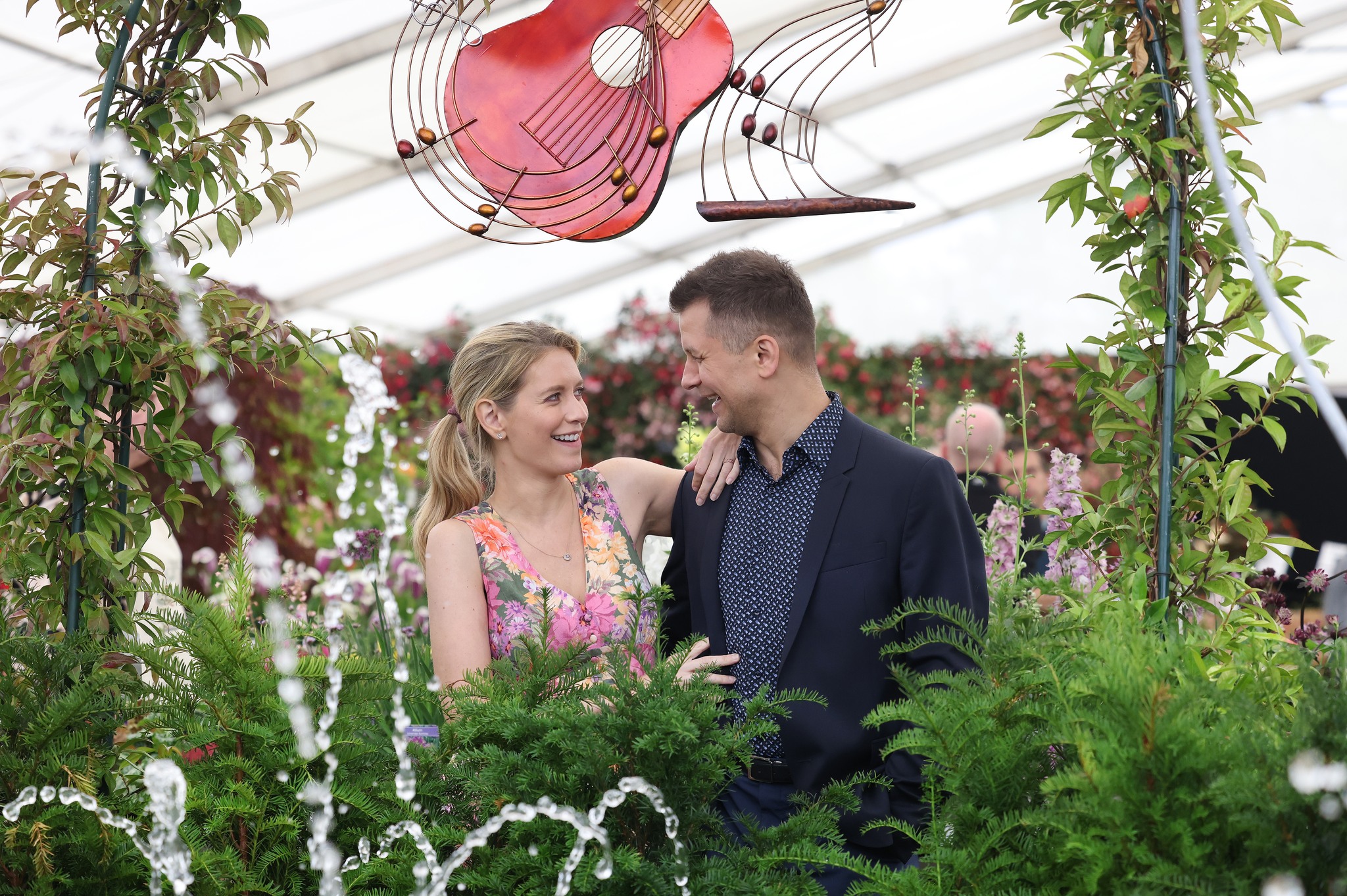 Countdown star Rachel Riley, her BBC Strictly Come Dancing partner Pasha Kovalev at Southport Flower Show. Picture by Gareth Jones