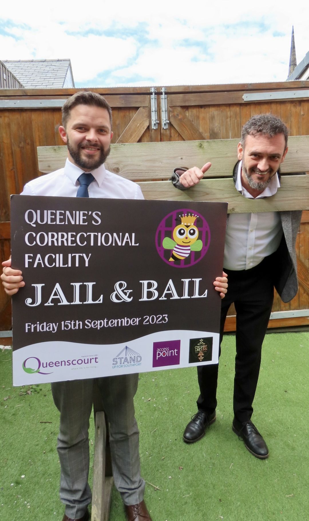 Financial planning advisor David Lloyd, owner of Lloyd and Co financial planning in Southport, is taking part in the Jail and Bail fundraiser for Queenscourt Hospice. Photo by Andrew Brown Stand up For Southport