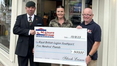 Silcock Leisure Group donates £500 to Southport Royal British Legion for Princess Anne royal visit