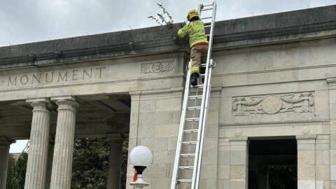 Firefighters step up to spark Southport War Memorial clean up for royal visit
