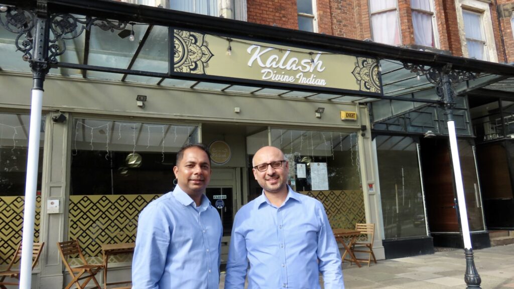 Alvino Cardozo and Ranjeet Singh, owners of Kalash Divine Indian on Lord Street in Southport. Photo by Andrew Brown Stand Up For Southport