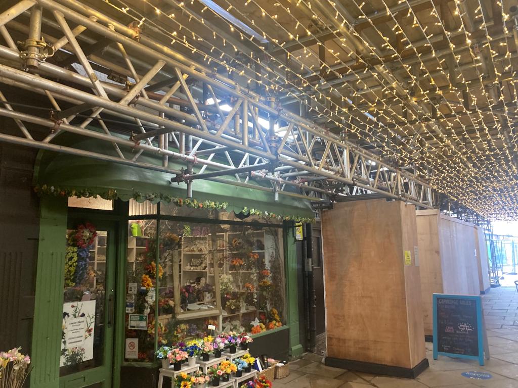 Historic Cambridge Arcade in Southport has been turned into a tunnel of sparkling lights in a bid to encourage people to support the local businesses inside