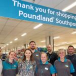 Staff at the new Poundland store in Southport. Photo by Andrew Brown Arena PR