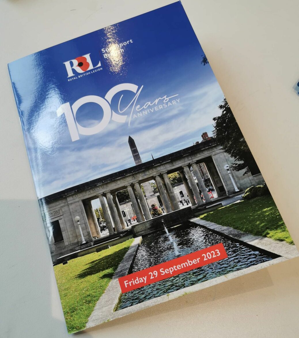 Souvenir programmes celebrating the rededication of Southport War Memorial by Princess Anne will be on sale