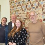 A new exhibition celebrating British 19th century quilt making has been officially opened at The Atkinson in Southport. Artists Kevin Laycock, Christopher Harris and Rachel Midgley with Stephen Whittle from the Atkinson. Photo by Andrew Brown Stand Up For Southport