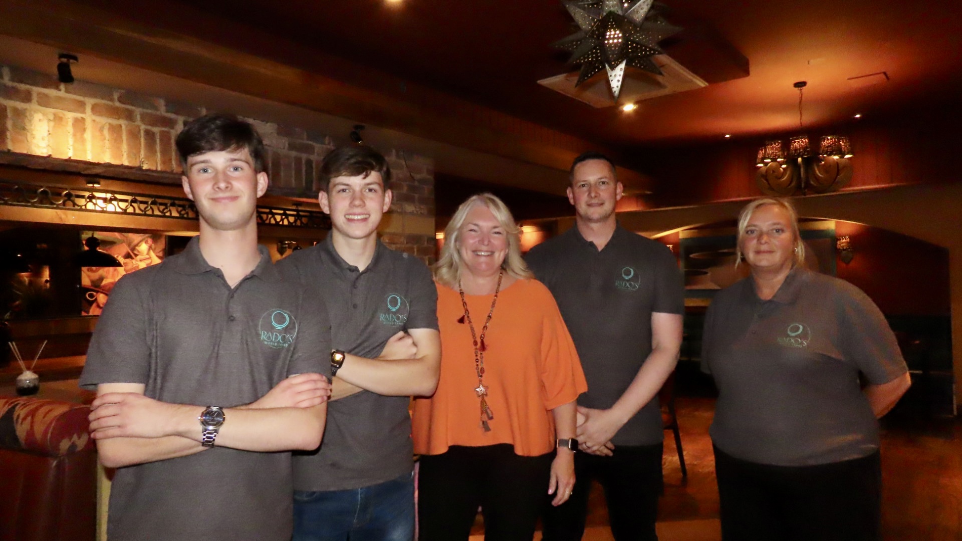 The team at Rado's World Tapas at Ocean Plaza Leisure in Southport, which is now open, along with tenent liaison officer Tracey Johnson. Photo by Andrew Brown Stand Up For Southport