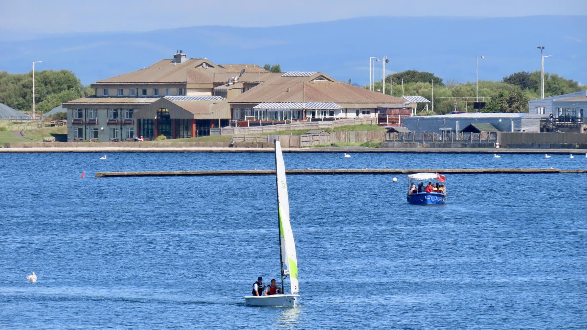 A scenic photo of the Sandpipers Centre and the Marine Lake in Southport. Photo copyright Andrew Brown Stand Up For Southport