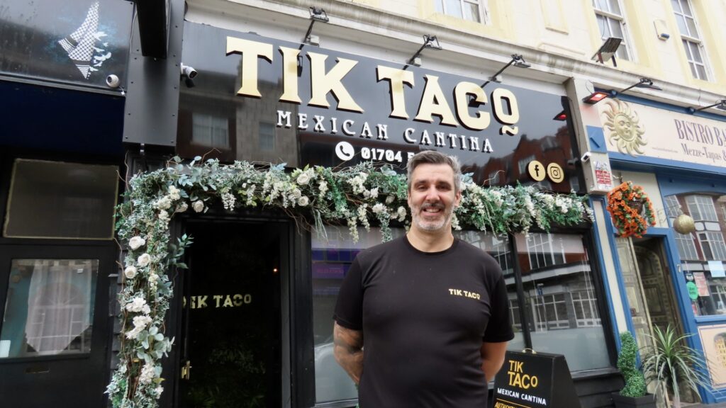 Owner and Head Chef Anthony Greenland at the Tik Taco Mexican Cantina on Coronation Walk in Southport town centre. Photo by Andrew Brown Stand Up For SouthportOwner and Head Chef Anthony Greenland at the Tik Taco Mexican Cantina on Coronation Walk in Southport town centre. Photo by Andrew Brown Stand Up For Southport
