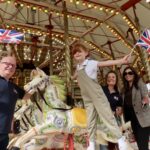 Silcock's Carousel, one of the top seaside attractions in Britain, has created a lasting tribute to Princess Anne, in recognition of her recent royal visit to Southport. Silcock Leisure Group Operations Manager Serena Silcock-Prince is pictured with Major Nick McEntee and Sarah McEntee from Southport Royal British Legion and their daughter, Neave. Photo by Andrew Brown Stand Up For Southport