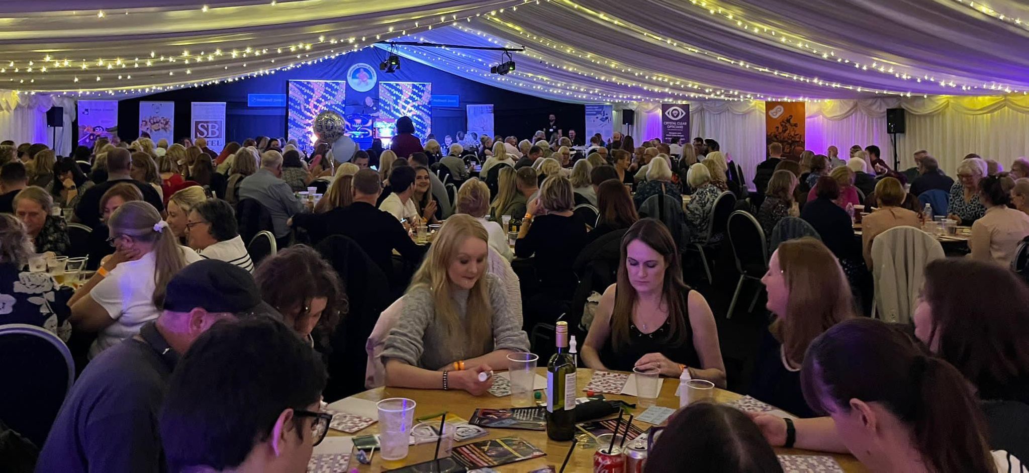 People enjoy a Comedy Bingo night raising funds for the Community Link Foundation charity at Southport Comedy Festival