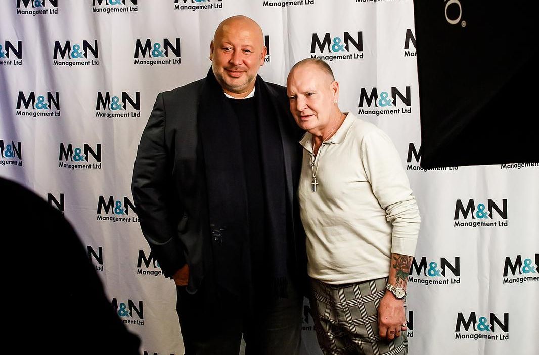 Paul Gascoigne was the guest of honour at An Evening With Gazza at the Grand in Southport. Paul Gascoigne (right) pictured with Mikhail Hotel and Leisure Chairman Andrew Mikhail. Photo by Kevin Brown Photography