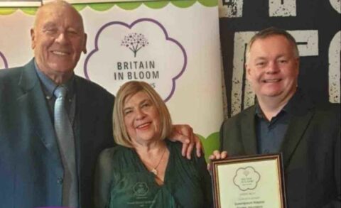 Queenscourt Hospice gardening volunteers win Best Newcomer Award at North West Britain in Bloom Awards