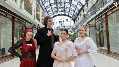 Shoppers enthralled as Wayfarers Arcade in Southport celebrates 125th birthday in Victorian style