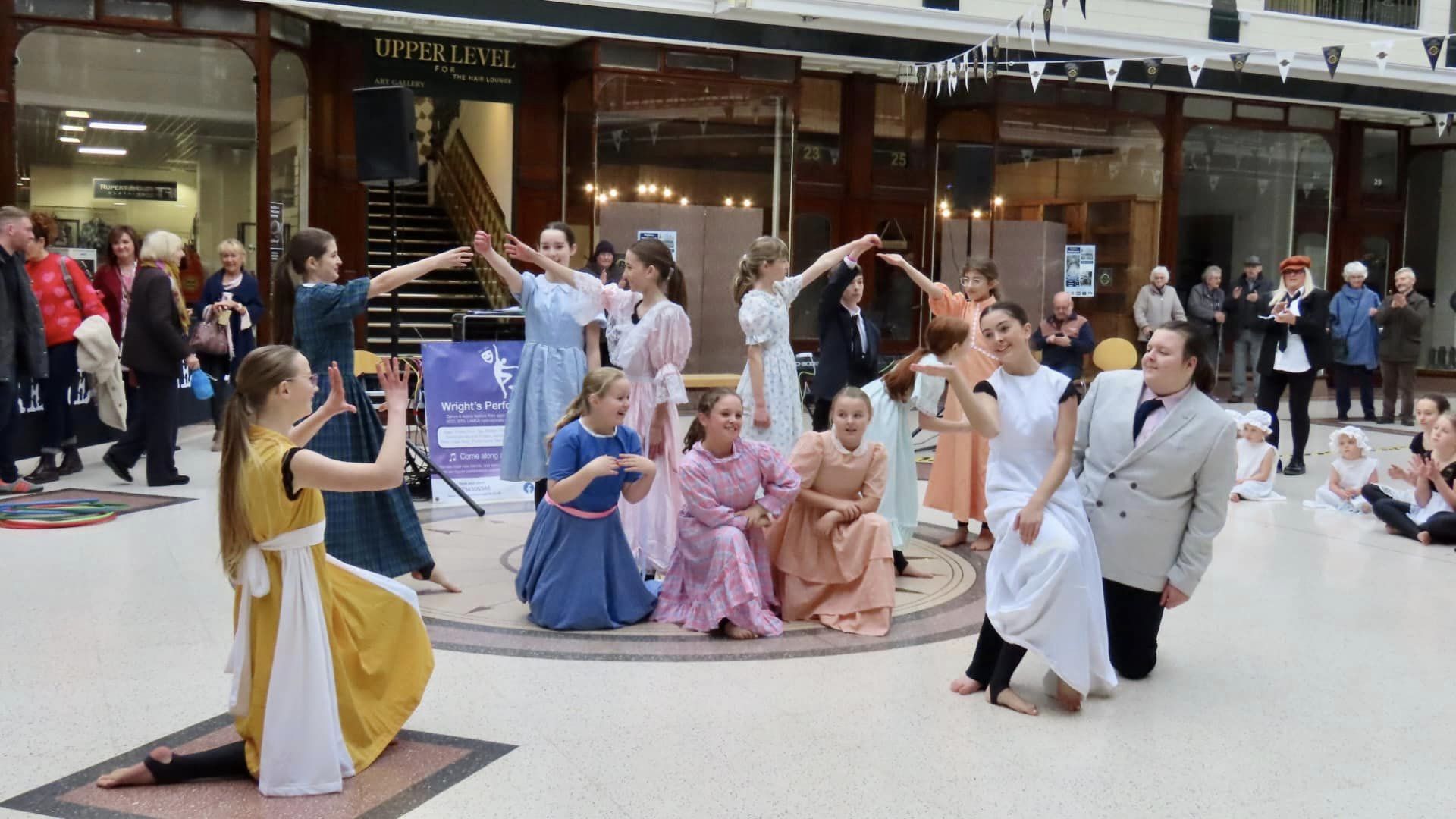 The historic Wayfarers Arcade in Southport has marked its 125th anniversary with a weekend of Victorian celebrations with entertainment from the Gambolling Arena Theatre Company and Wrights Performing Arts. Photo by Andrew Brown Stand Up For Southport