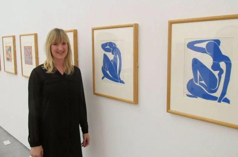Atkinson Museum and Gallery Officer Jane Brown at the Matisse exhibition in Southport in 2014 