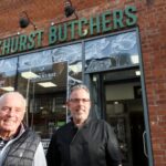 Tony Blackhurst and Dad John Blackhurst at Blackhurst Butchers, Southport Market. Photo by Andrew Brown Stand Up For Southport