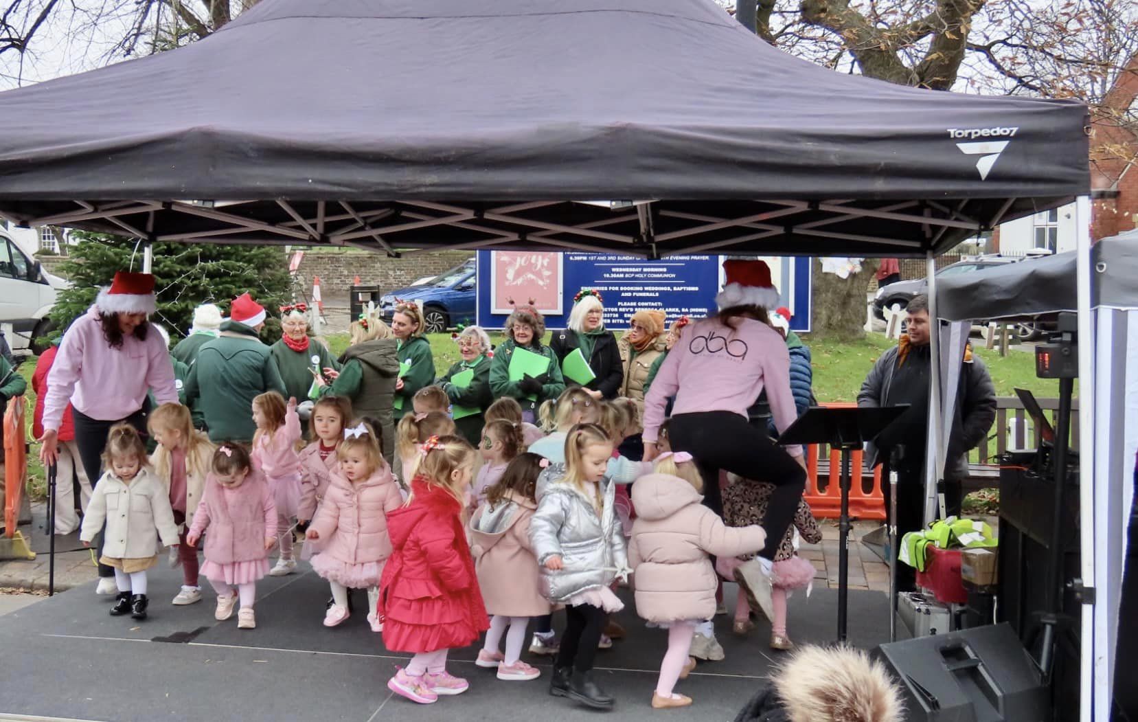 People enjoyed the Churchtown Christmas Lights switch On in Churchtown Village in Southport. Babyballet 