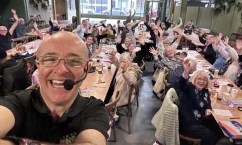 Comedy Bingo Winter Socials launch at at Southport Market backed by Halliwell Jones MINI Big Love campaign