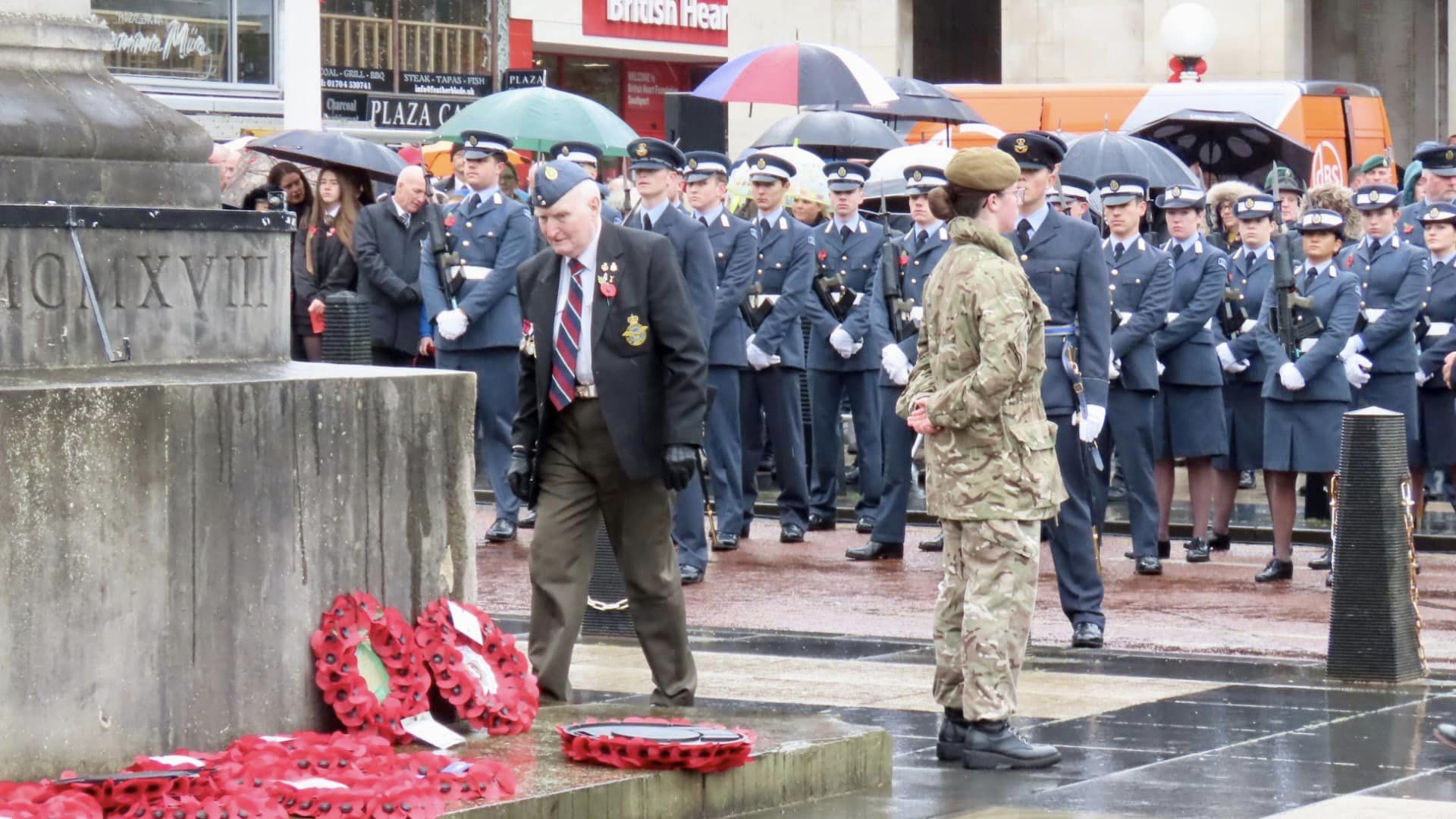 Hundreds of people attended the Remembrance Sunday parade and service in Southport. Photo by Andrew Brown Stand Up For Southport