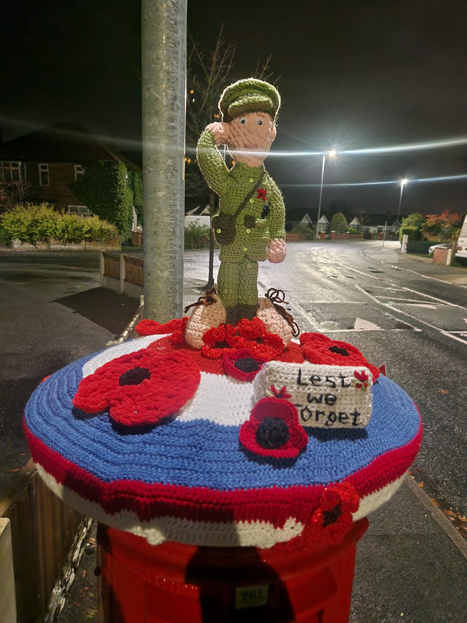 People in Southport are loving the new Remembrance themed toppers which have appeared in the town. The beautiful crochet work is the work of the new Southport Hookers group, whose members have been creating some really eye-catching work locally. Their latest work has seen some moving Remembrance postbox toppers in Churchtown, Crossens and Banks dedicated to those who have served their countries, ahead of the Remembrance services taking place in the town this weekend. Read More: Southport Remembrance details revealed as public invited to support veterans A Southport Hookers spokesperson said: “We love them! We have been planning the Remembrance toppers since September. “It has been a real team effort. Each topper has been worked on by at least five of our members. “We have played to each others’ strengths and have learnt a few new skills along the way. “Hopefully next year we will be able to go bigger and better! “We have been overwhelmed by the reaction to our toppers, we have had so many lovely messages and knowing that they raise a smile or two really keeps us going. “The postboxes we have chosen to cover are located near to where our members live. “So if you can see a postbox topper it means that there is a Southport Hooker nearby. “If you are interested in learning to crochet or if you are already an avid fan and would like to meet like-minded people, please contact us via our Southport Hookers Facebook page. “We do more than just postbox toppers and would love to welcome new members.” The postbox toppers have wowed local people. Speaking on the Southport Hookers Facebook page, Chris Watkinson said: “They are brilliant.” Debra Moore said: “Love the one in Crossens. Thank you so much.” Meryl Birchall said: “Love the one in Banks, thank you so much, you are so talented.” Bev Alderson said: “Beautiful, lest we forget.” More acts of subterfuge are being planned in the coming days, including outside a well-known care home in Southport. Southport Hookers members meet every Sunday at a secret location in Southport, with new people invited to get involved. All they need is bags of enthusiasm, bags of knitting and a desire to carry out random acts of kindness across the community. Do you have a story for Stand Up For Southport? Do you need advertising, PR or media support? Please message Andrew Brown via Facebook here or email me at: mediaandrewbrownn@gmail.com 