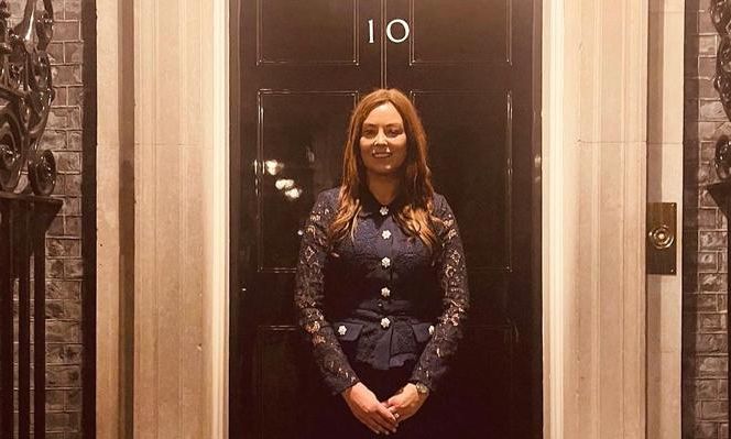 Silcock Leisure Group Operations Manager Serena Silcock-Prince at 10 Downing Street in London
