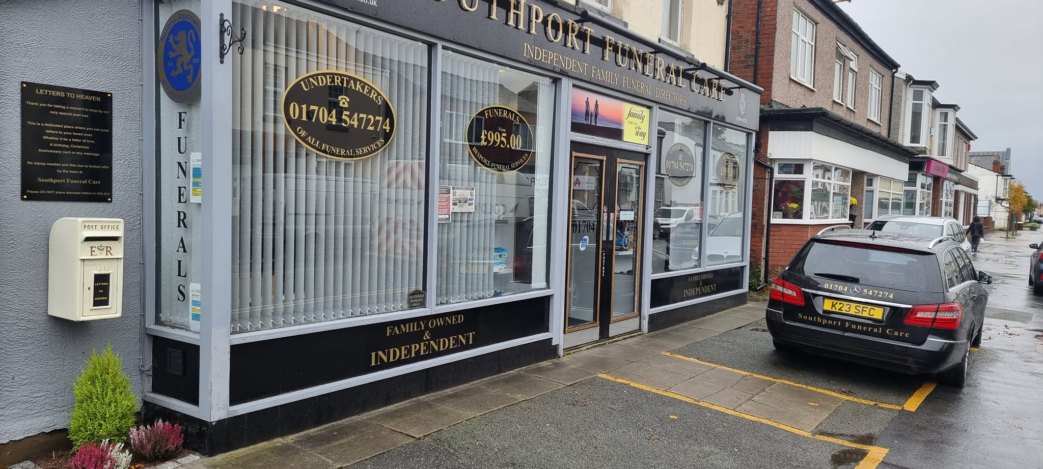 Southport Funeral Care has created a special postbox outside the premises where people can post their Letters To Heaven