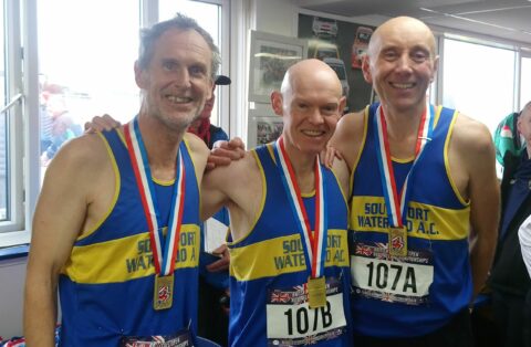 Southport Waterloo AC team celebrate being crowned British Champions