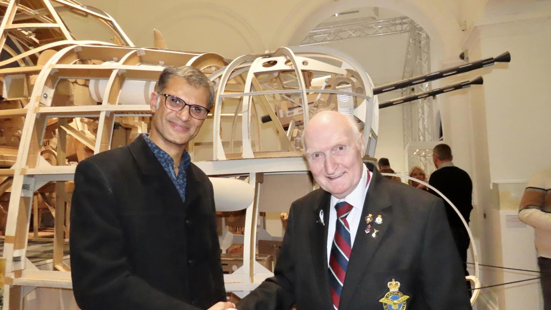 Guests enjoyed the launch night of the new The Many / Paper My Wishes exhibition by artist Suhail Shaikh at the Atkinson in Southport. Suhail Shaikh and RAFA Chairman David McGregor. Photo by Andrew Brown Stand Up For Southport