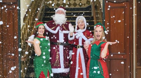 Father Christmas and panto stars welcome families at Wayfarers Arcade in Southport