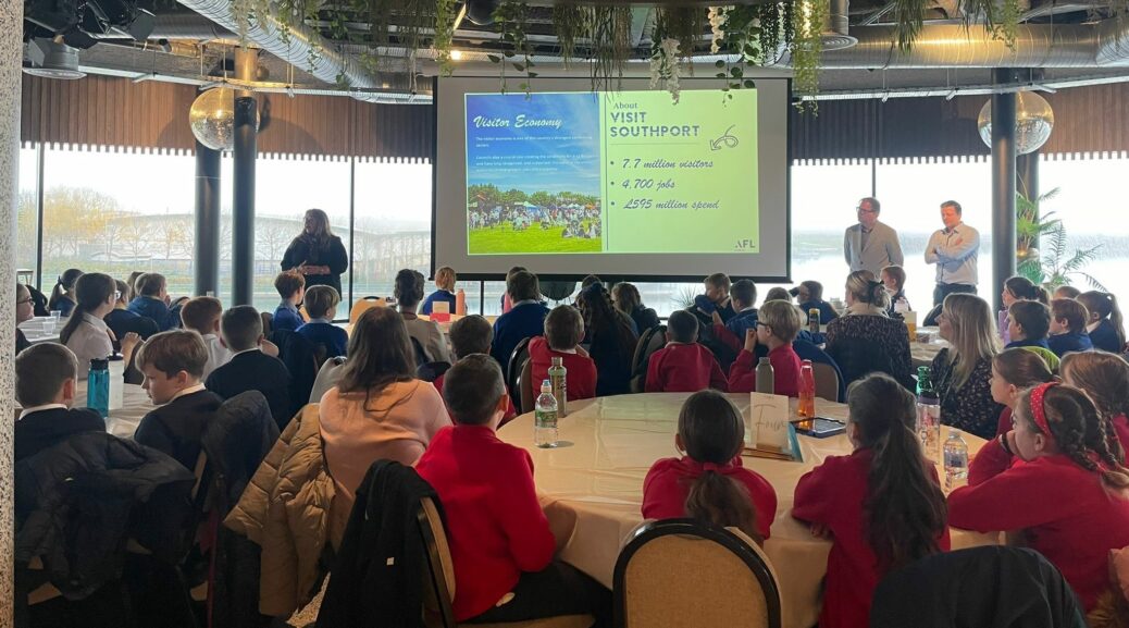 Local primary school children enjoyed giving their input into the brand new £73 million Marine Lake Events Centre which is being built in Southport