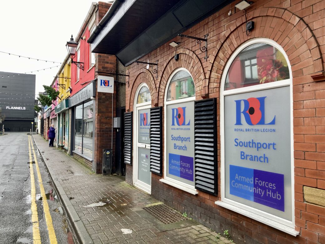 The Armed Forces Community Hub in Southport. Photo by Andrew Brown Stand Up For Southport