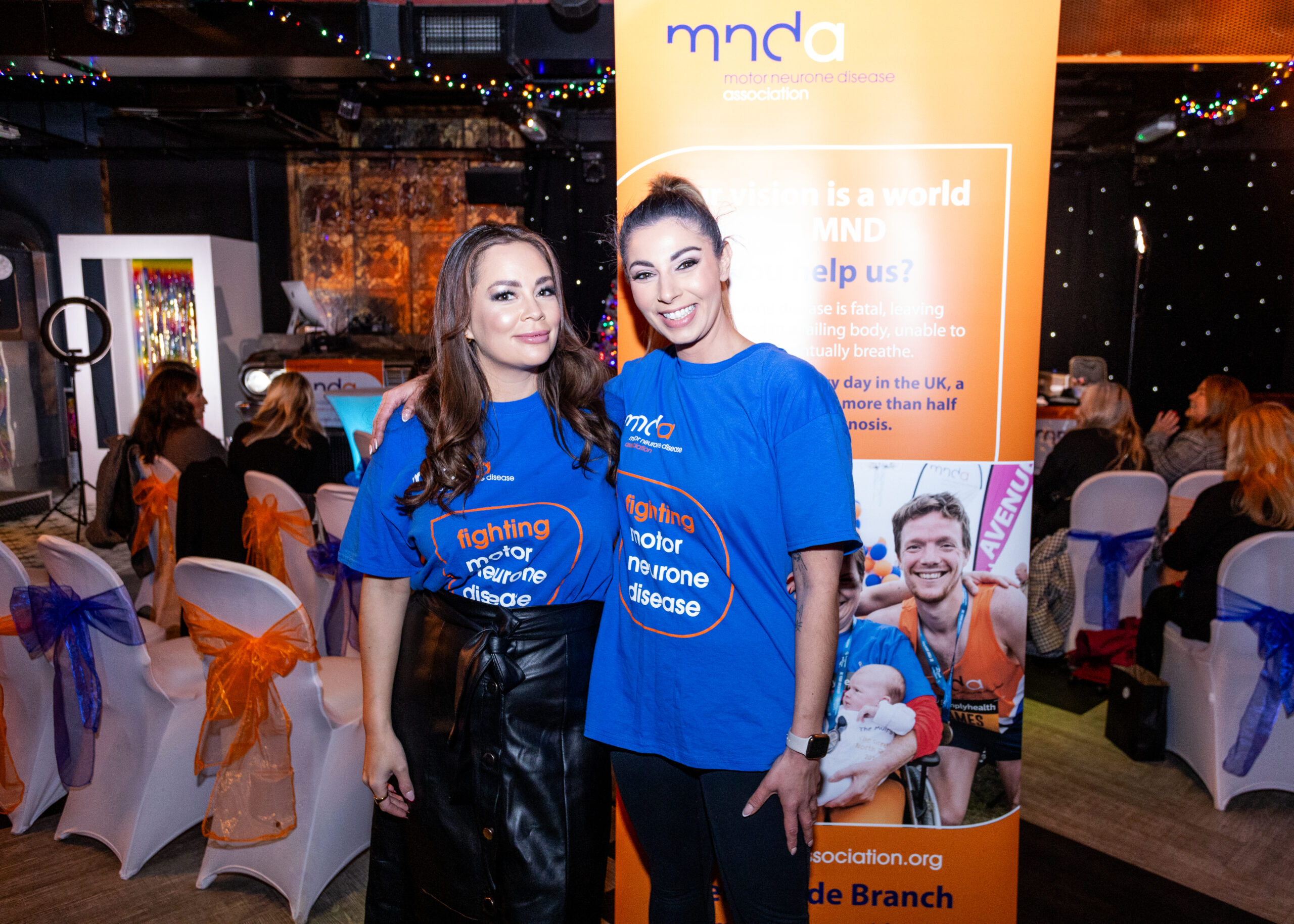 Over £1,100 was raised for the Merseyside MND Association through a Christmas Makeup Masterclass Fundraiser organised by Rosie Cleave and Amanda Borg at The Southport Coaster pub in Southport. Rosie Cleave (left) anmd Amanda Borg (right). Photo by Banak Photography 