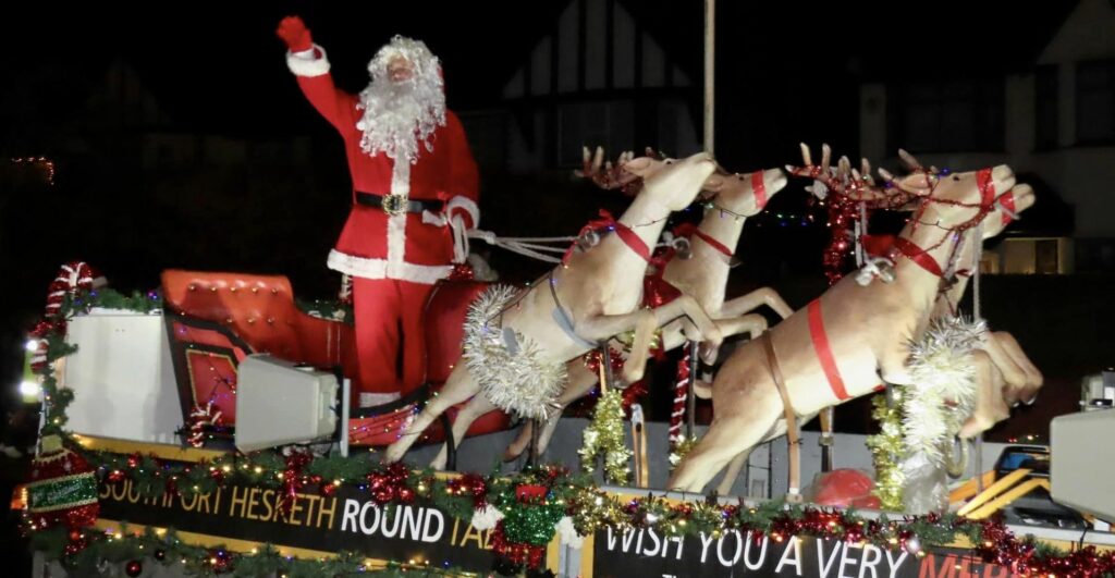 The Southport Hesketh Round Table Santa Sleigh. Phoot by Andrew Brown Stand Up For Southport