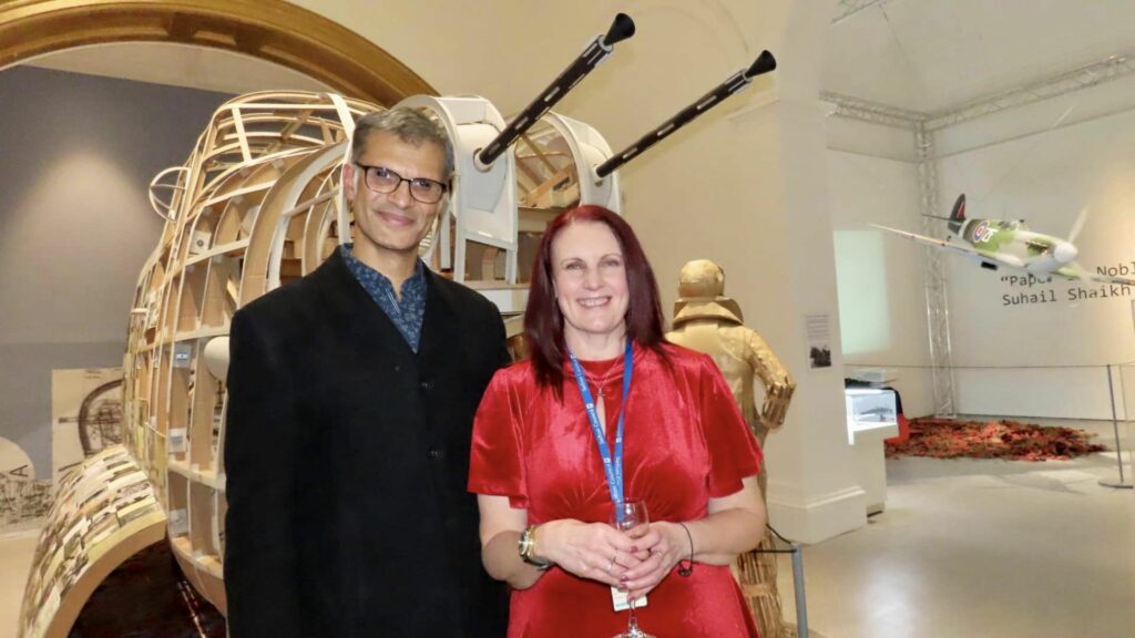 Guests enjoyed the launch night of the new The Many / Paper My Wishes exhibition by artist Suhail Shaikh at the Atkinson in Southport. Suhail Shaikh and Joanne Chamberlain the Heritage and Participation Officer at The Atkinson.