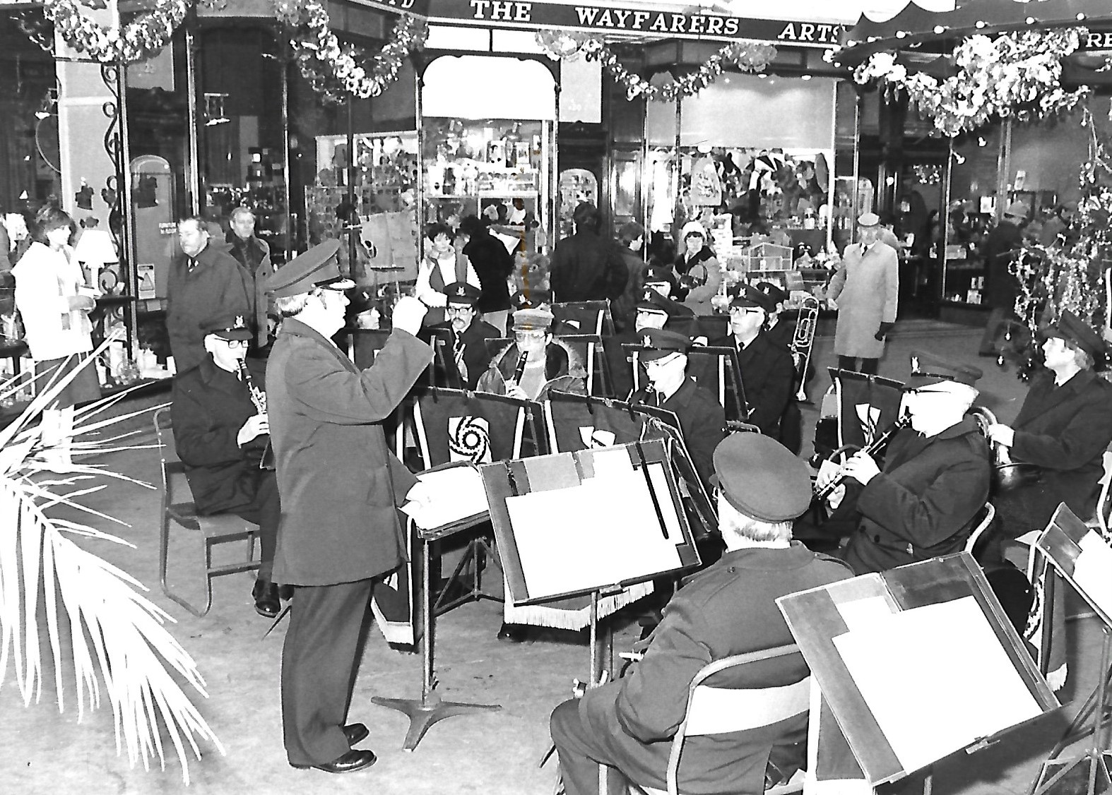 Shoppers at Wayfarers Shopping Arcade in Southport were treated to Christmas Carols from a variety of bands plus a visit from the Southport Theatre pantomime cast in December 1982